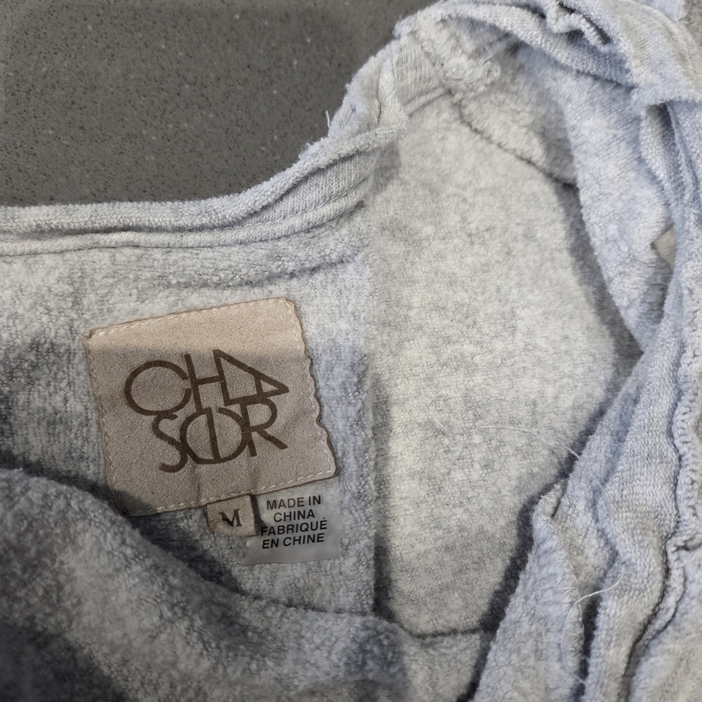 Chaser Off-Shoulder Distressed GRAY Sweater - Picture 9 of 9